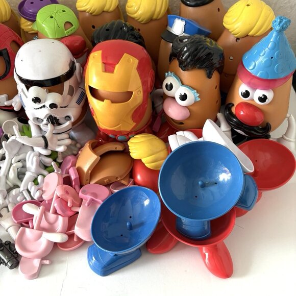 HUGE MR MRS POTATO HEAD Toy Lot 12.4# 20 Potatos Plus Parts Play School Daycare - Picture 8 of 9